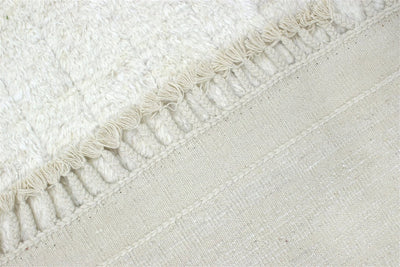 Tappeto design moderno bianco stile berbero, fatto a mano 303x202cm