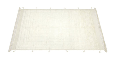 Tappeto design moderno bianco stile berbero, fatto a mano 296x213cm