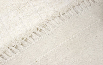 Tappeto design moderno bianco stile berbero, fatto a mano 296x213cm