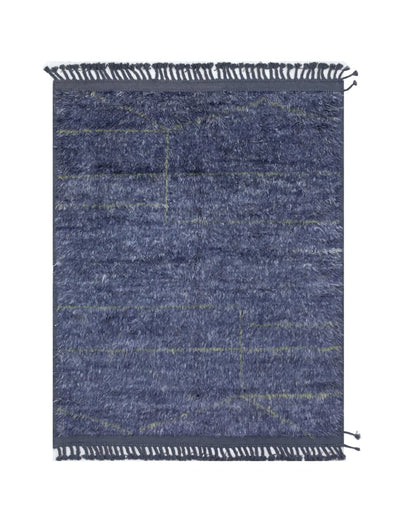 Tappeto design moderno blu stile berbero, fatto a mano 201x152cm - CarpetLiving