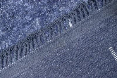 Tappeto design moderno blu stile berbero, fatto a mano 204x156cm - CarpetLiving