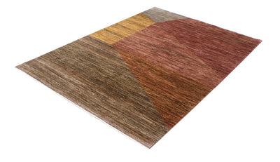 Handmade Modern Wool Rug, Geometric Design, 235x163cm