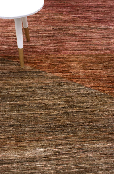 Handmade Modern Wool Rug, Geometric Design, 235x163cm