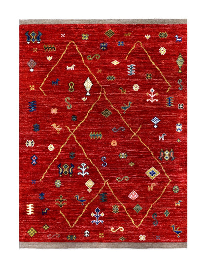 Handmade Tribal Berber Style Rug, 199x153cm