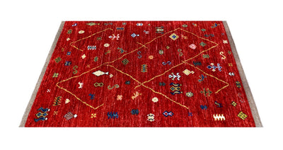 Handmade Tribal Berber Style Rug, 199x153cm