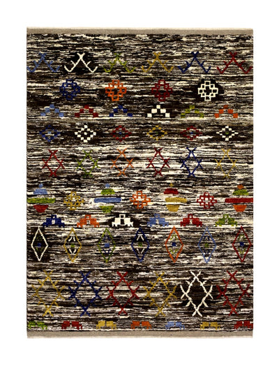Tappeto stile berbero tribale, fatto a mano 203x155cm
