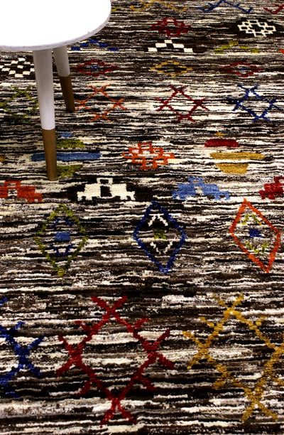 Tappeto stile berbero tribale, fatto a mano 203x155cm