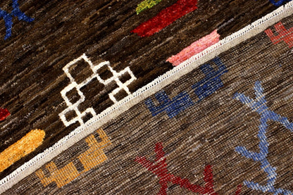 Handmade Tribal Rug Brown 296_230 cm
