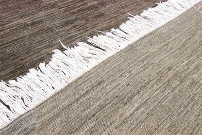 Handmade Modern Wool Rug, Geometric Design, 244x166cm