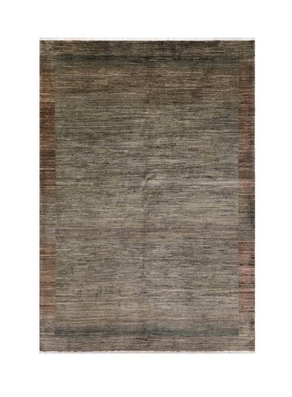 Handmade Modern Wool Rug, Geometric Design, 242x173cm