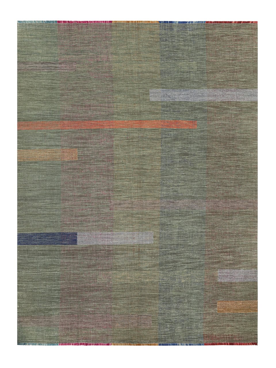 Modern wool Kilim carpet multi 392x297cm