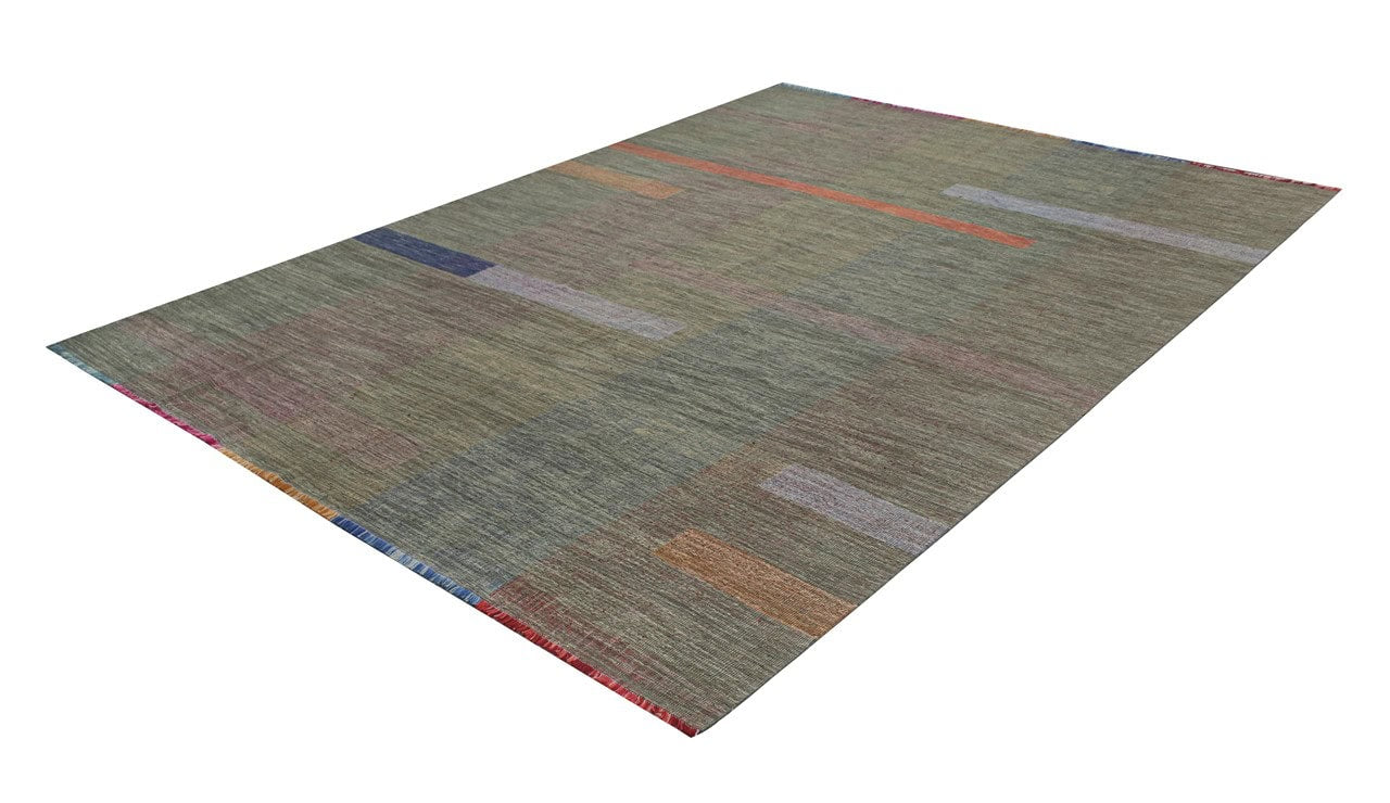 Modern wool Kilim carpet multi 392x297cm