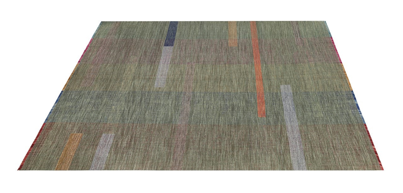 Modern wool Kilim carpet multi 392x297cm