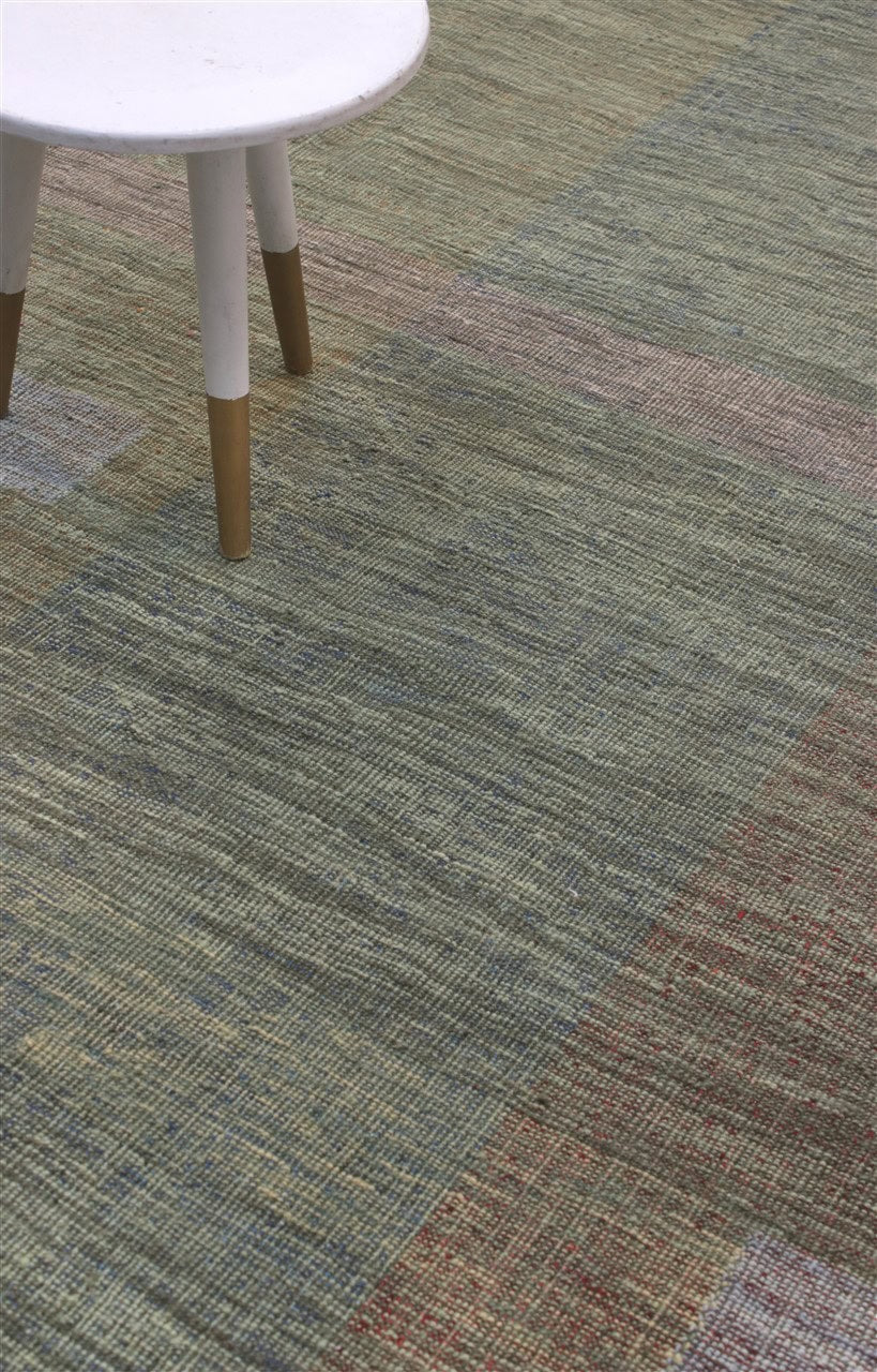Modern wool Kilim carpet multi 392x297cm