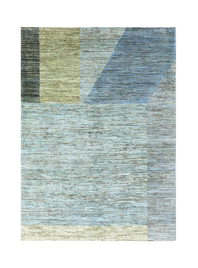 Handmade Modern Wool Rug, Geometric Design, 228x164cm