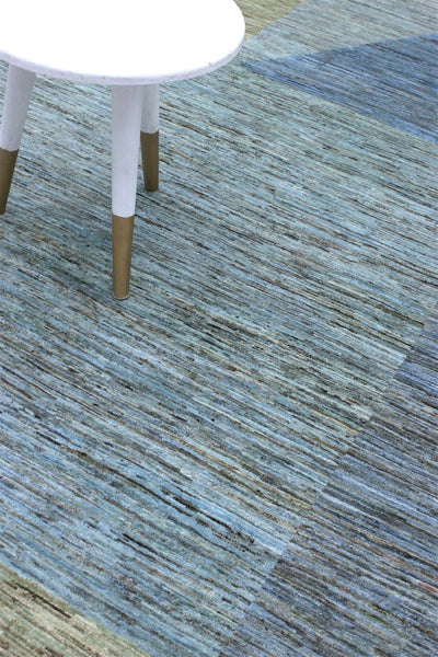 Handmade Modern Wool Rug, Geometric Design, 228x164cm