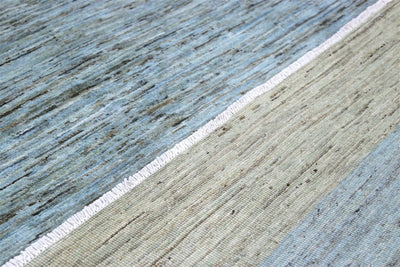 Handmade Modern Wool Rug, Geometric Design, 228x164cm