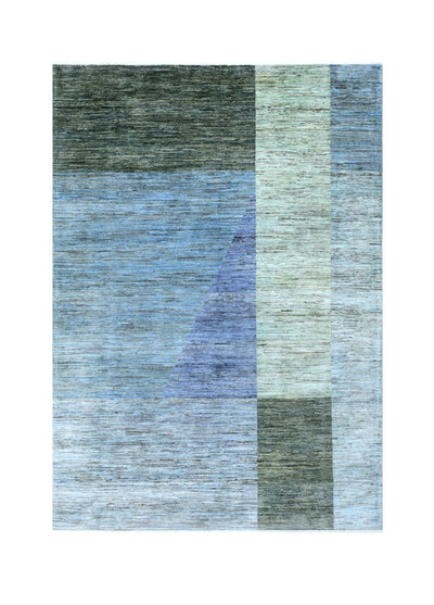 Handmade Modern Wool Rug, Geometric Design, 224x160cm