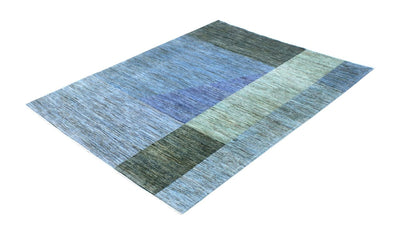 Handmade Modern Wool Rug, Geometric Design, 224x160cm