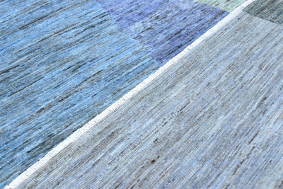 Handmade Modern Wool Rug, Geometric Design, 224x160cm