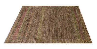 Handmade Modern Wool Rug, Geometric Design, 246x174cm
