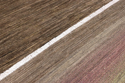 Handmade Modern Wool Rug, Geometric Design, 246x174cm