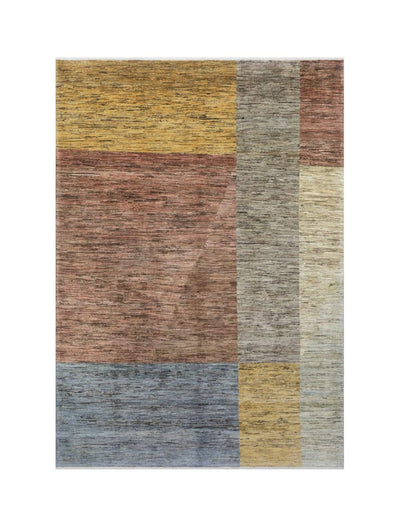 Handmade Modern Wool Rug, Geometric Design, 222x160cm