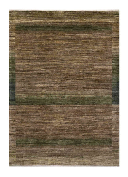 Handmade Modern Wool Rug, Geometric Design, 244x175cm