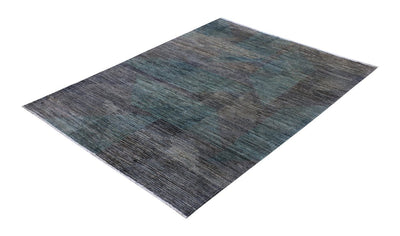 Handmade Modern Wool Rug, Geometric Design, 296x198cm