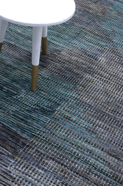 Handmade Modern Wool Rug, Geometric Design, 296x198cm