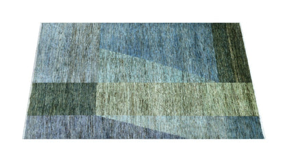 Handmade Modern Wool Rug, Geometric Design, 293x243cm