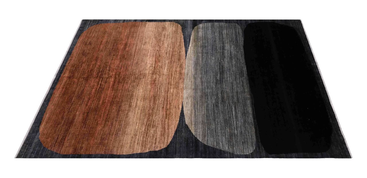 Modern design wool carpet, handmade, multi, 282x200cm