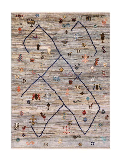 Handmade Tribal Berber Style Rug, 197x149cm