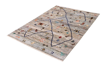 Tappeto stile berbero tribale, fatto a mano 197x149cm