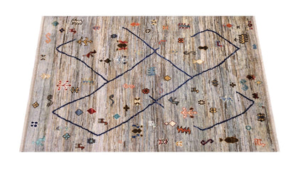 Tappeto stile berbero tribale, fatto a mano 197x149cm