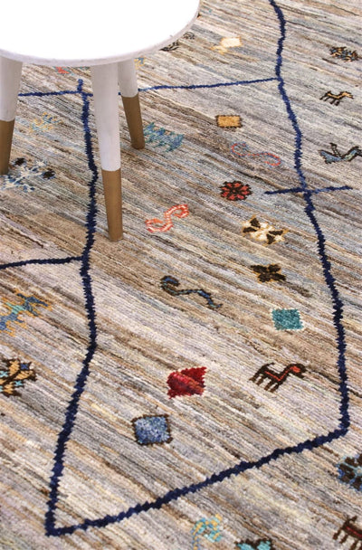 Handmade Tribal Berber Style Rug, 197x149cm