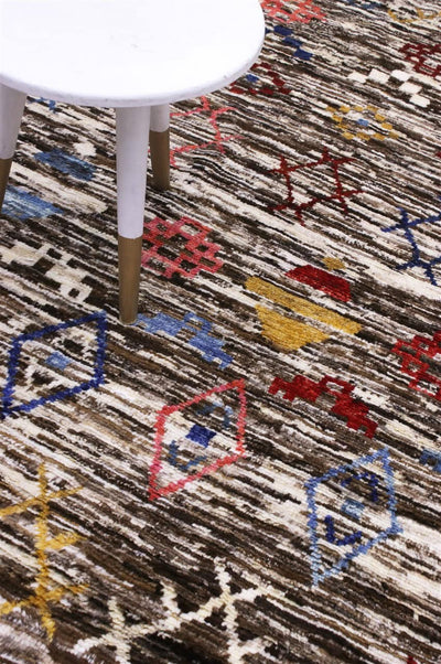 Handmade Tribal Berber Style Rug, 201x158cm