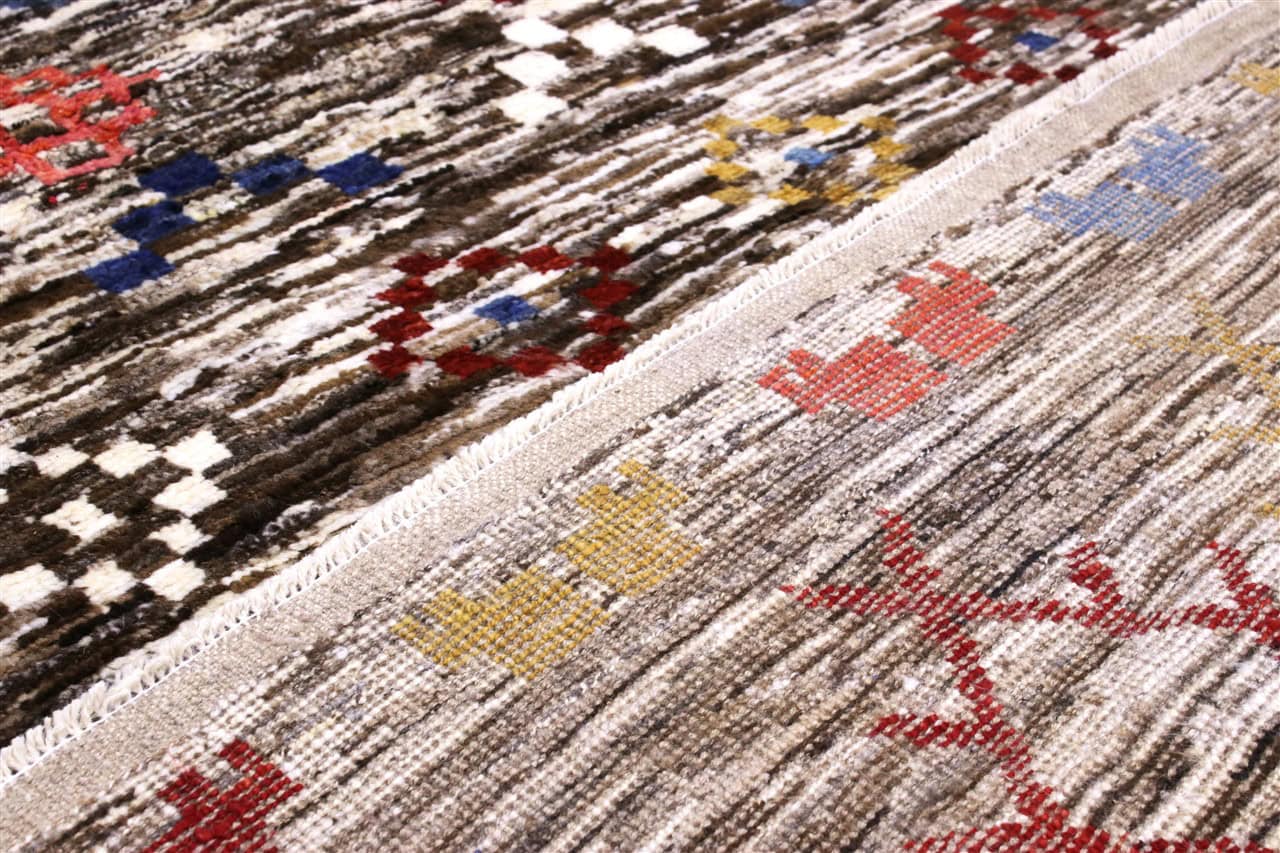Tappeto stile berbero tribale, fatto a mano 201x158cm