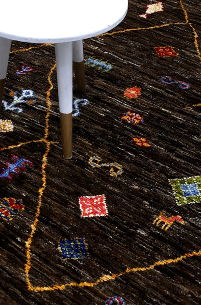 Tappeto stile berbero tribale, fatto a mano 227x156cm