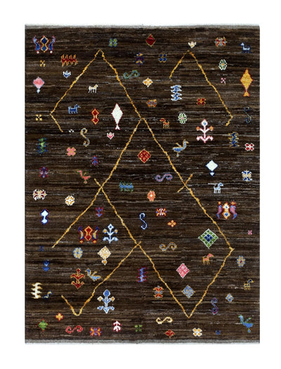 Handmade Tribal Berber Style Rug, 202x153cm