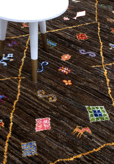 Handmade Tribal Berber Style Rug, 202x153cm