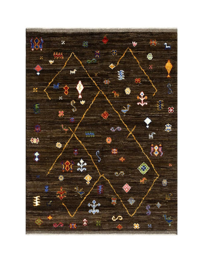 Handmade Tribal Berber Style Rug, 202x156cm