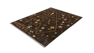 Handmade Tribal Berber Style Rug, 202x156cm