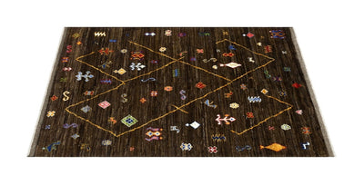 Handmade Tribal Berber Style Rug, 202x156cm