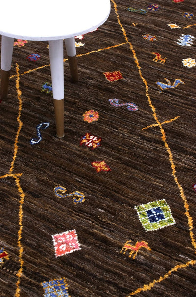 Handmade Tribal Berber Style Rug, 202x156cm