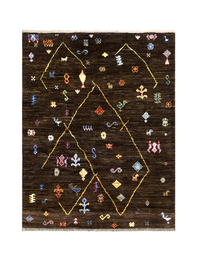 Handmade Tribal Berber Style Rug, 194x153cm