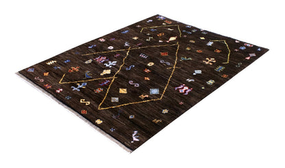Tappeto stile berbero tribale, fatto a mano 194x153cm