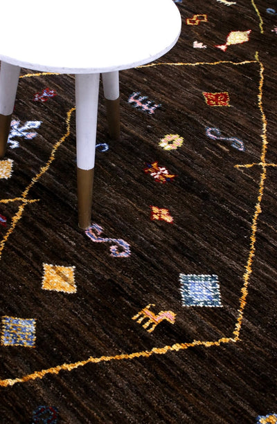 Handmade Tribal Berber Style Rug, 194x153cm