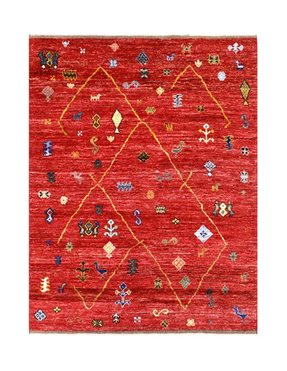Tappeto stile berbero tribale, fatto a mano 198x158cm