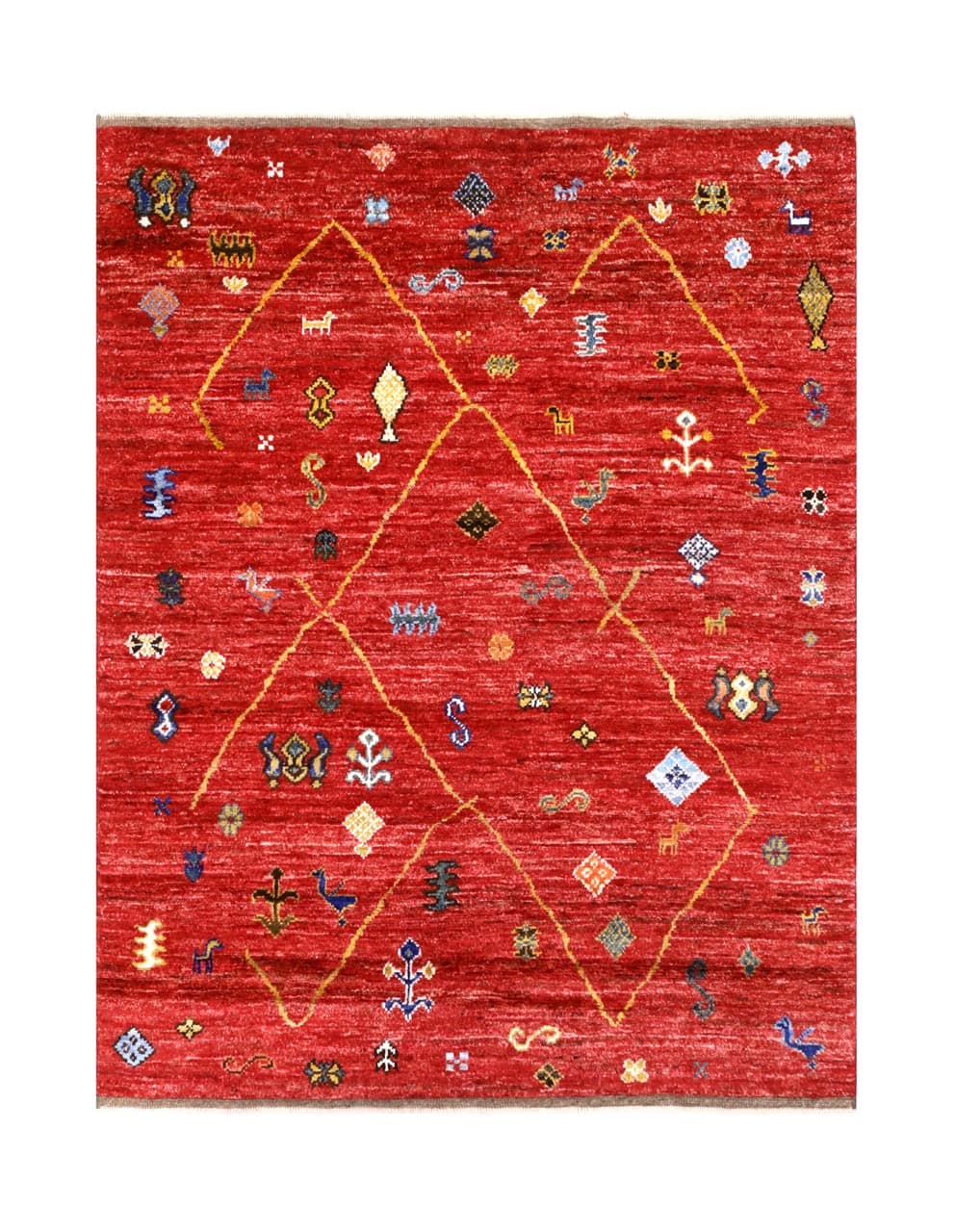 Tappeto stile berbero tribale, fatto a mano 198x158cm